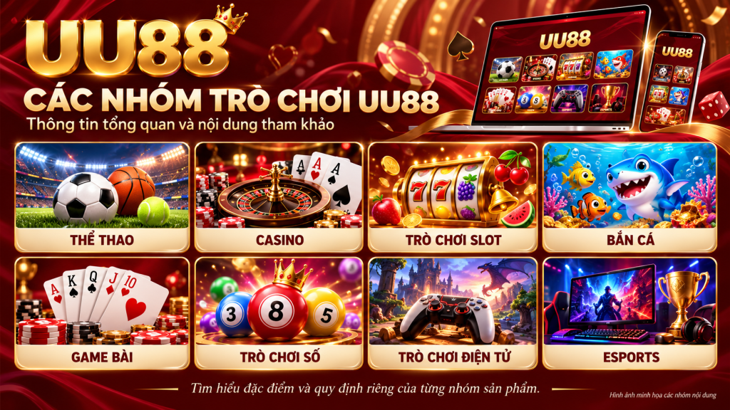 UU88 – Minh họa các nhóm trò chơi và nội dung tham khảo